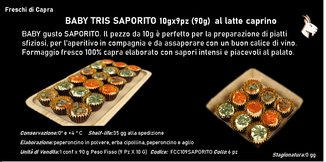 BABY TRIS SAPORITO 10gx9pz (90g) al latte caprino
