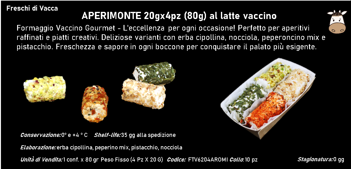 APERIMONTE 20gx4pz (80g) al latte vaccino