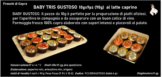 BABY TRIS GUSTOSO 10gx9pz (90g)  al latte caprino