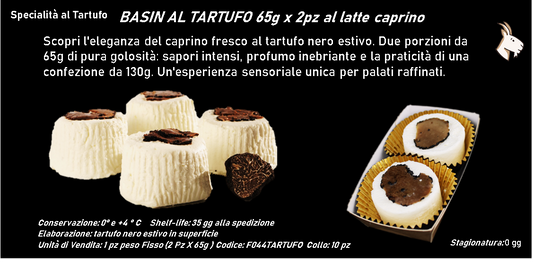 BASIN AL TARTUFO 65g x 2pz al latte caprino