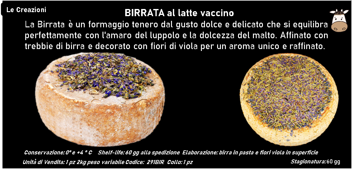 BIRRATA al latte vaccino 2 kg ca.