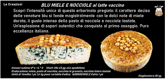 BLU MIELE E NOCCIOLE al latte vaccino 1,6 kg ca.
