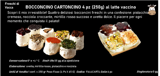BOCCONCINO CARTONCINO al latte vaccino 250 g PESO FISSO
