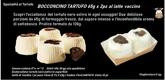 BOCCONCINO TARTUFO 65g x 2pz al latte vaccino 130 g PESO FISSO