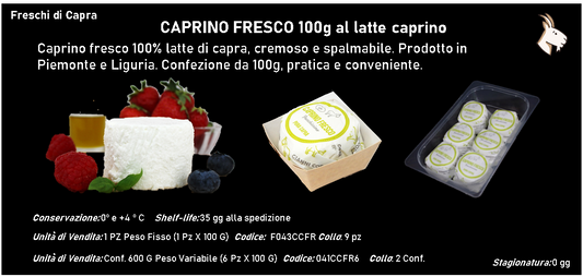 CAPRINO FRESCO al latte caprino 100 g