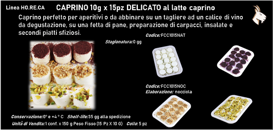 CAPRINO 10g x 15pz DELICATO al latte caprino 150 g PESO FISSO