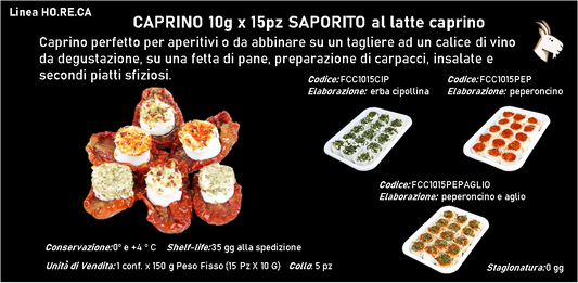 CAPRINO 10g x 15pz SAPORITO al latte caprino 150 g PESO FISSO
