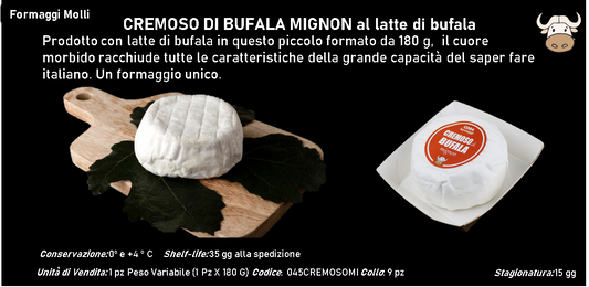 CREMOSO DI BUFALA MIGNON al latte di bufala 180 g ca.