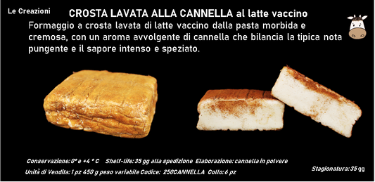 CROSTA LAVATA ALLA CANNELLA al latte vaccino 450 g ca.