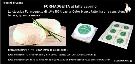 FORMAGGETTA al latte caprino 280 g ca.