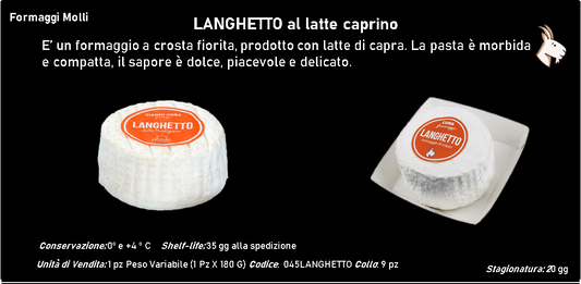 LANGHETTO al latte caprino 180 g ca.