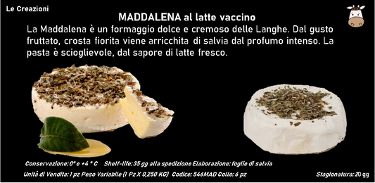 MADDALENA al latte vaccino 250 g ca.