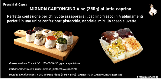 MIGNON CARTONCINO al latte caprino 250g PESO FISSO