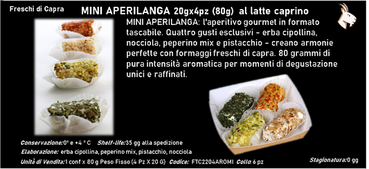 MINI APERILANGA 20gx4pz al latte caprino 80 g PESO FISSO