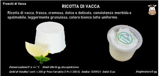 RICOTTA DI VACCA 200 g ca.
