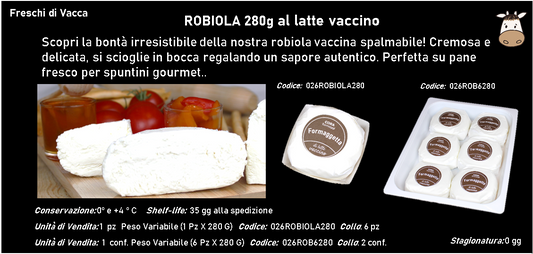 ROBIOLA al latte vaccino 280g ca.