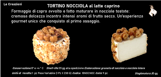 TORTINO NOCCIOLA al latte caprino 230 g ca.