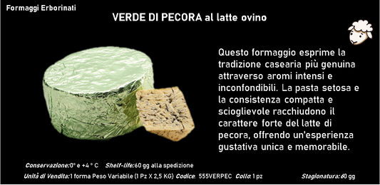 VERDE DI PECORA al latte ovino 2,5 kg ca.
